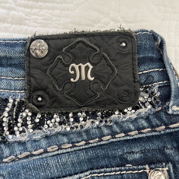 Zebra Print Skinny Miss Me Jeans - Picture 2 of 4